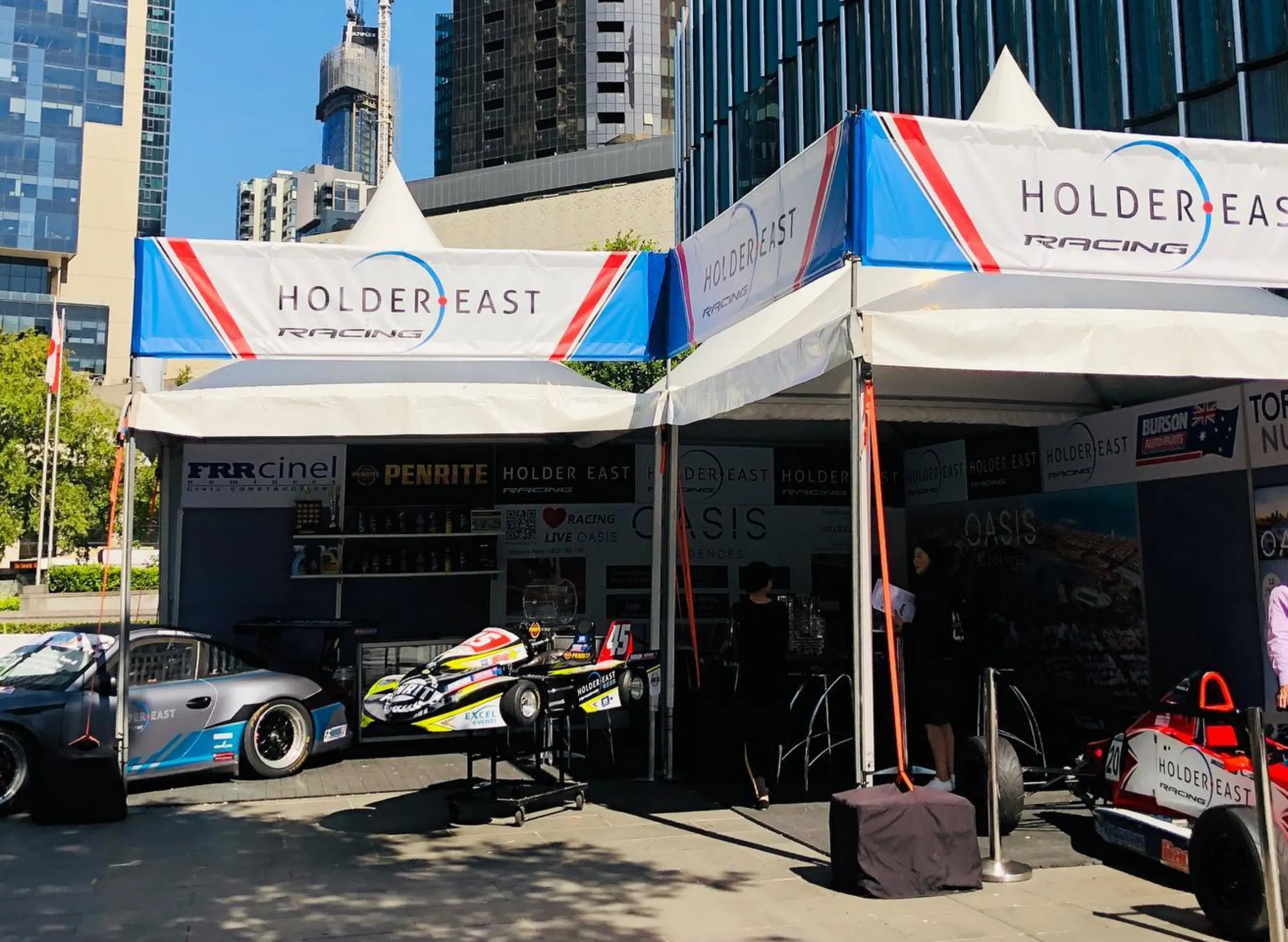 Federation Square F1 live screen