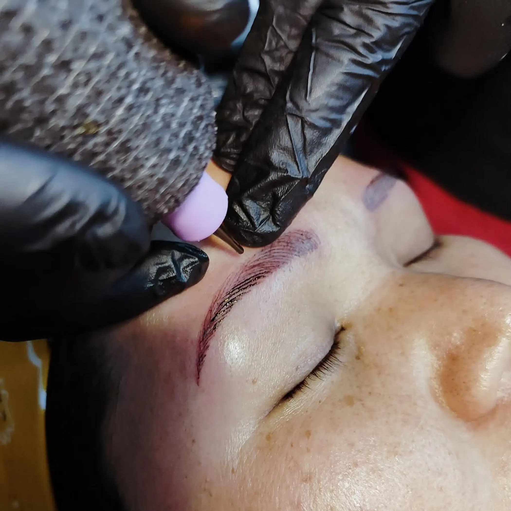cosmetic tattoo pigments and tools set