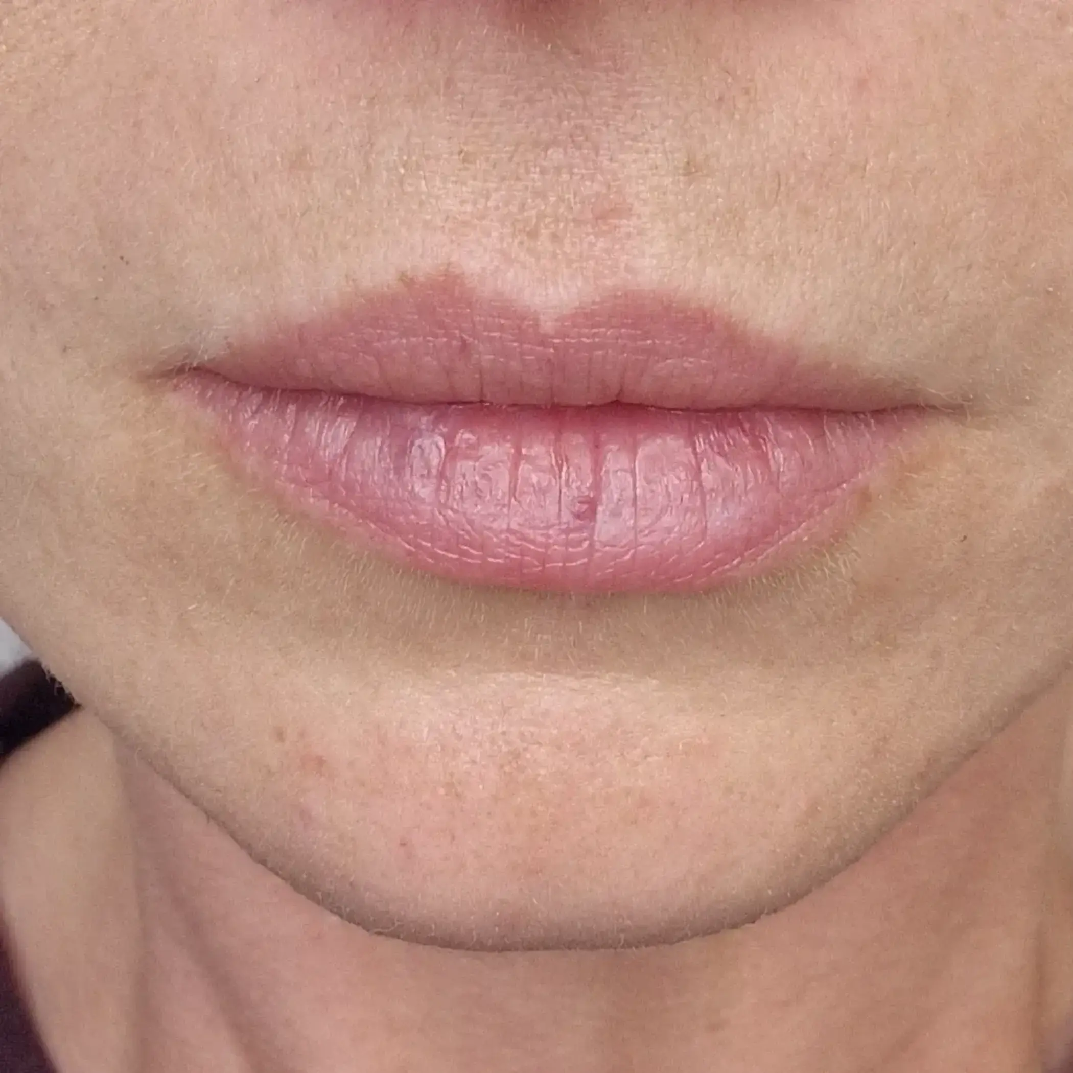 healing stages lip line tattoo