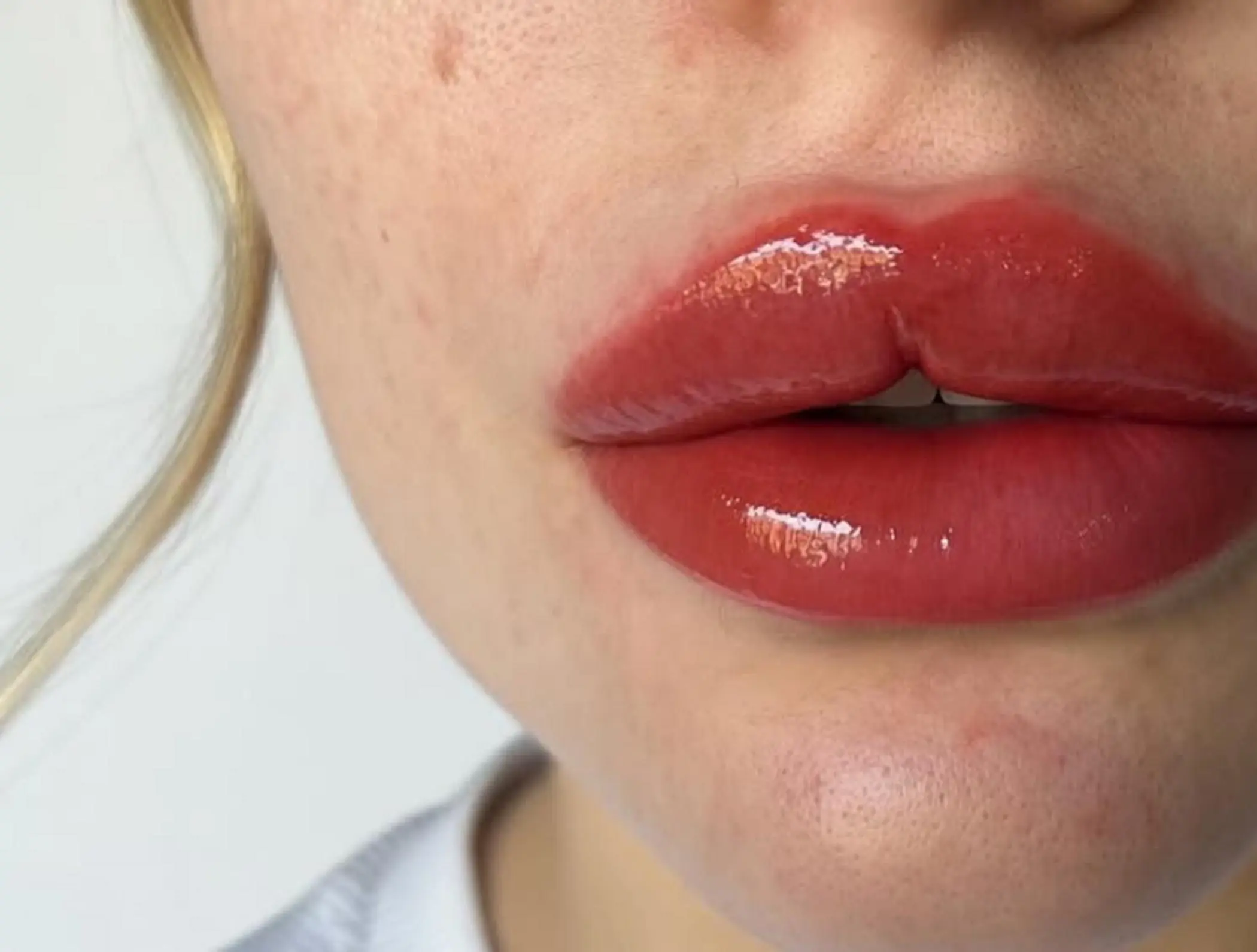 healing stages lip tattoo scar