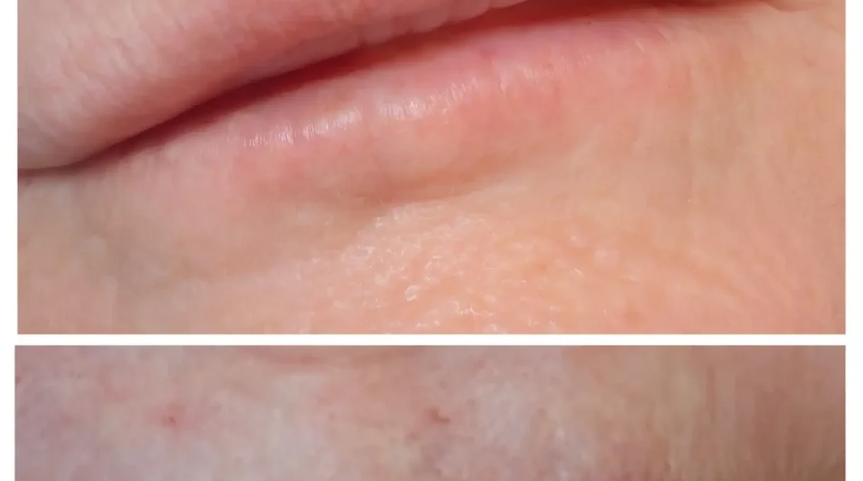 lip balm application before tattoo