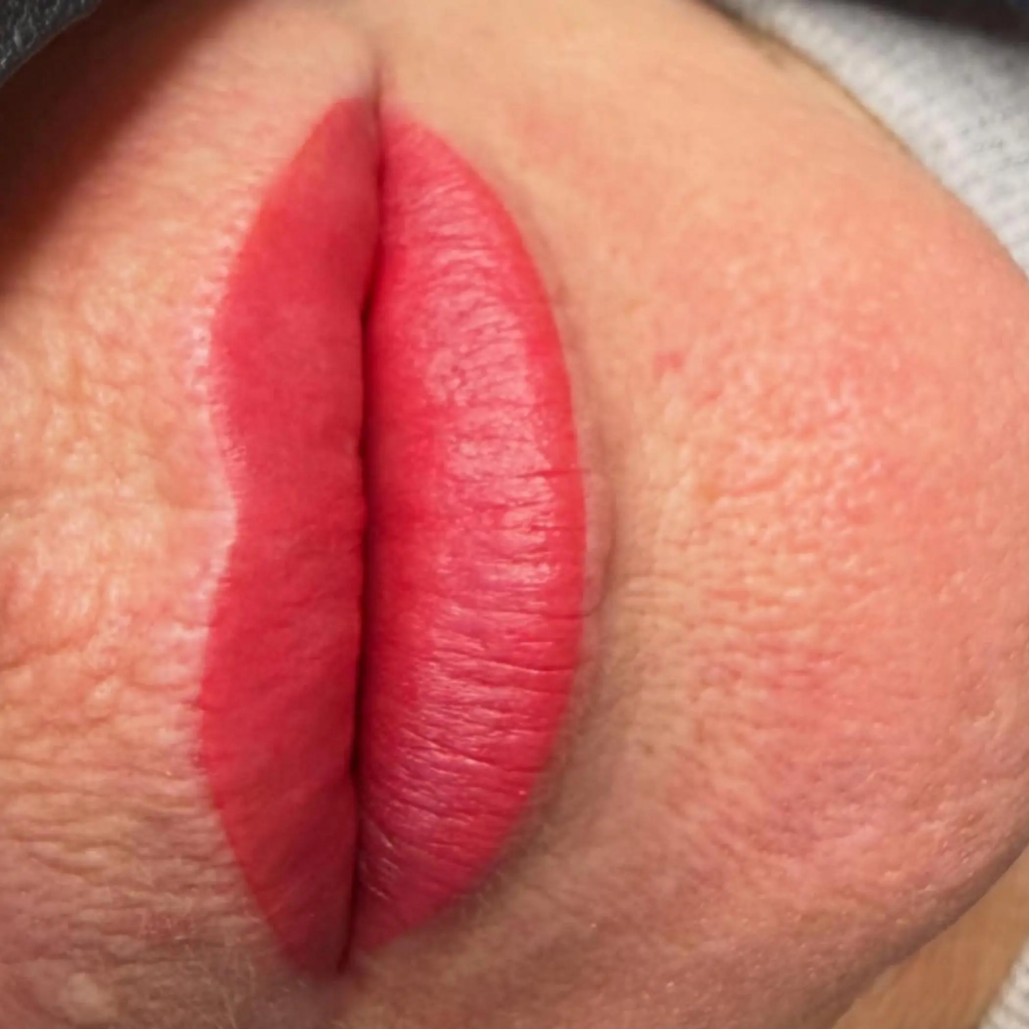 natural lip tattoo results male client