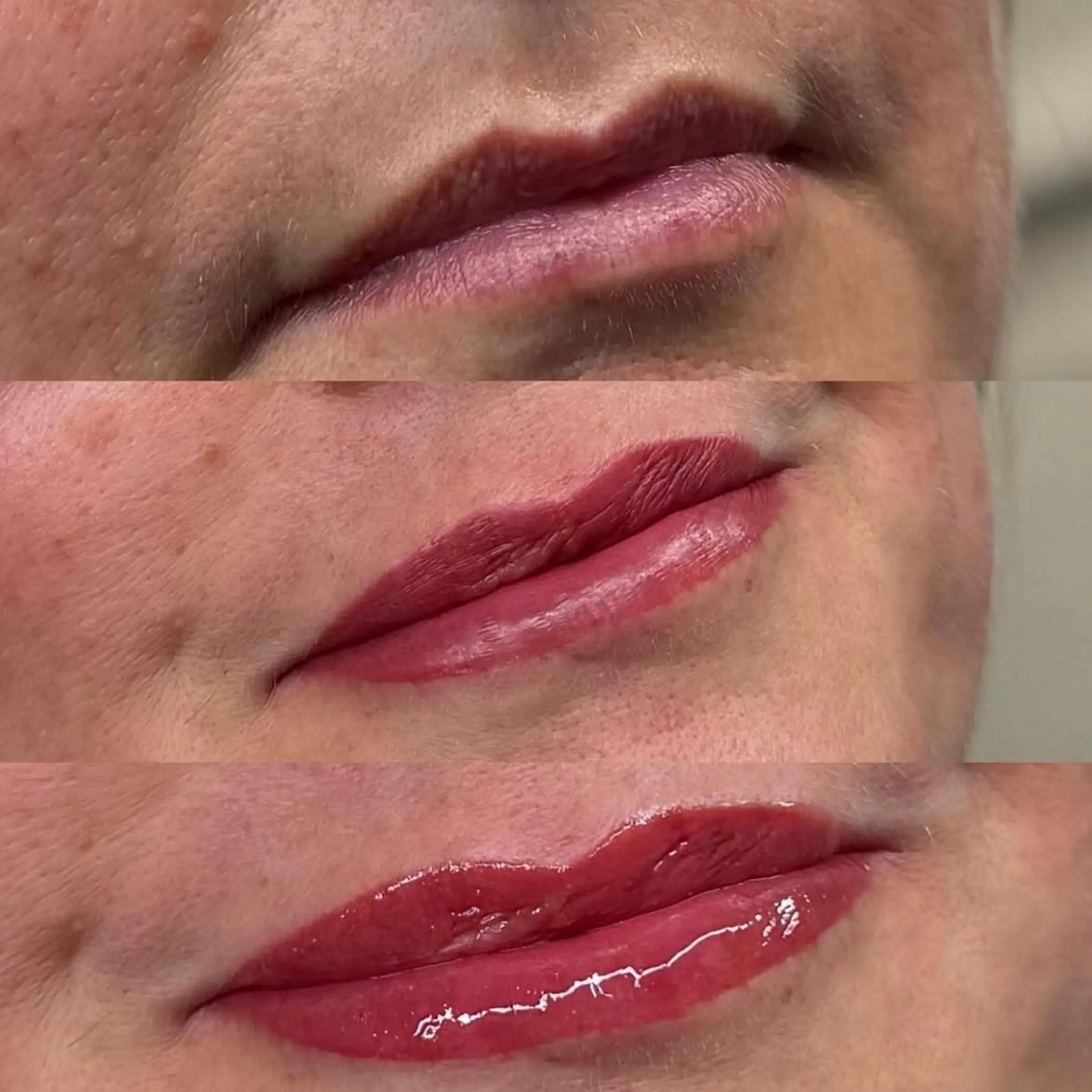 natural looking lip tattoo results men