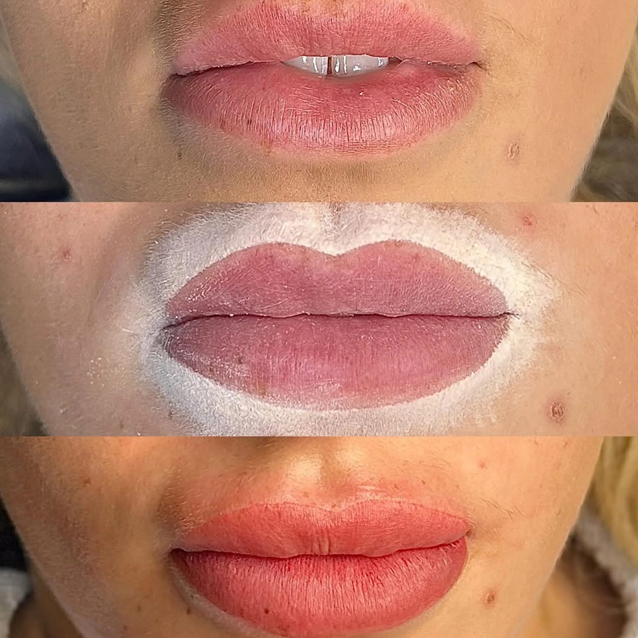 close up cosmetic lip tattoo machine
