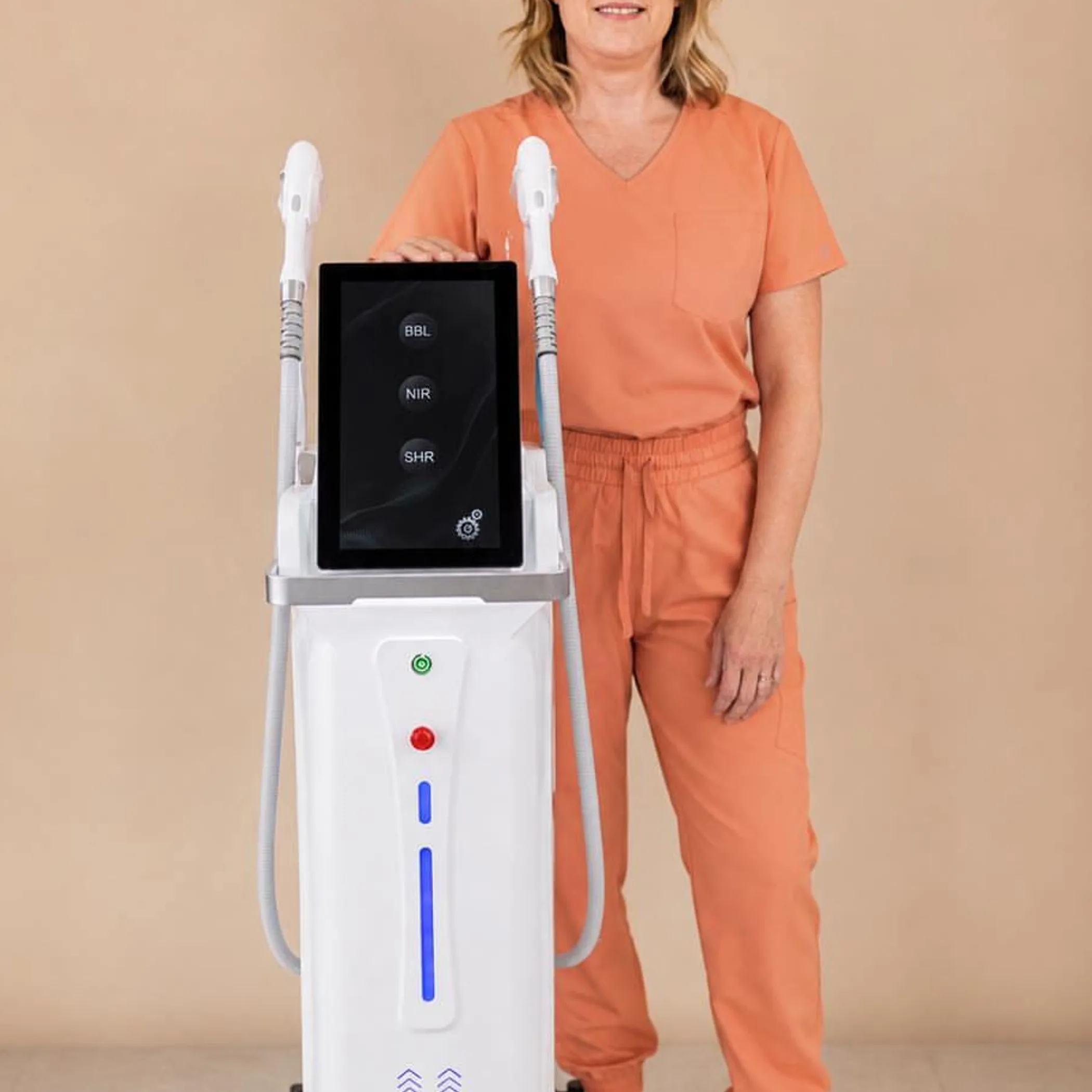 woman receiving ipl hair removal treatment