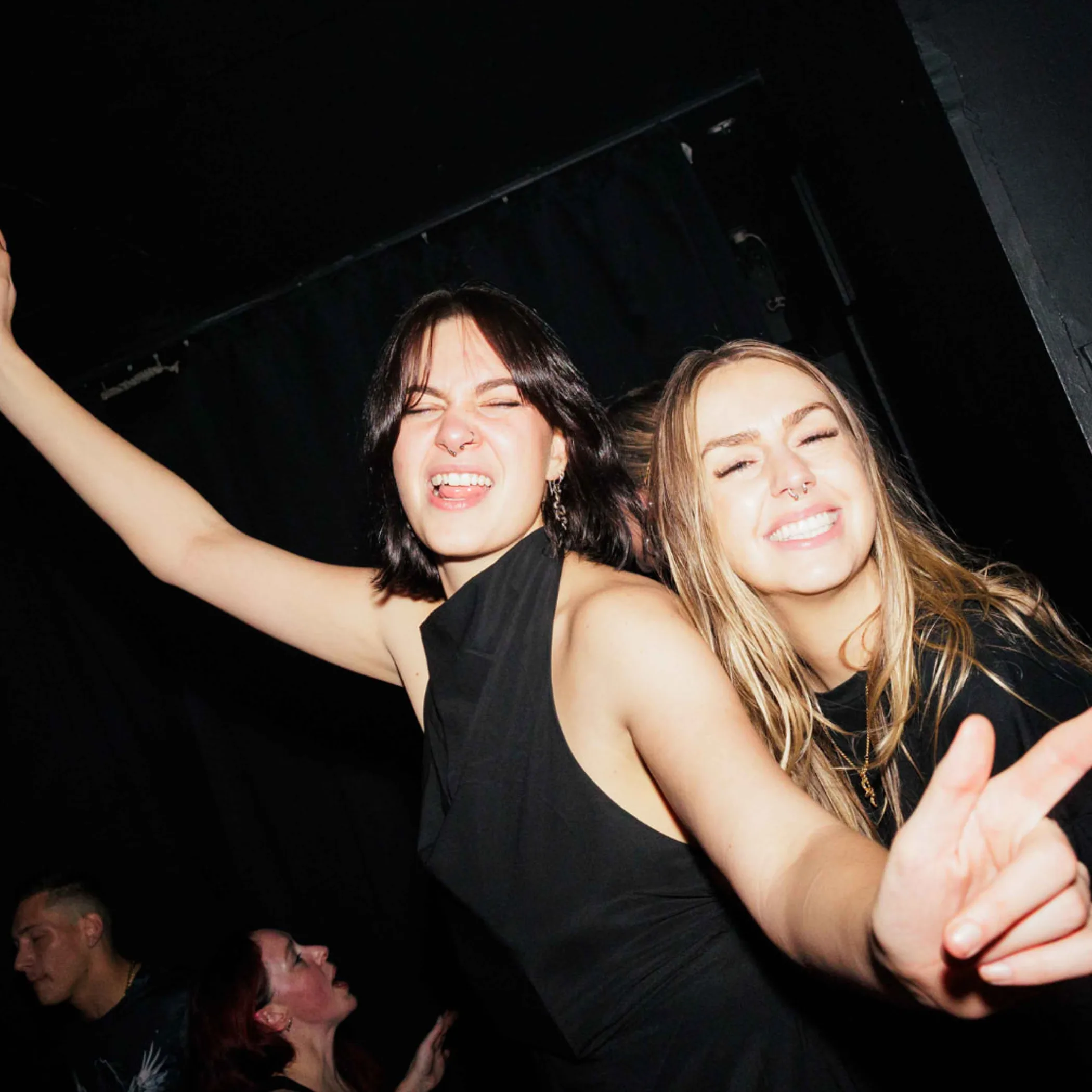 well-lit nightlife scene