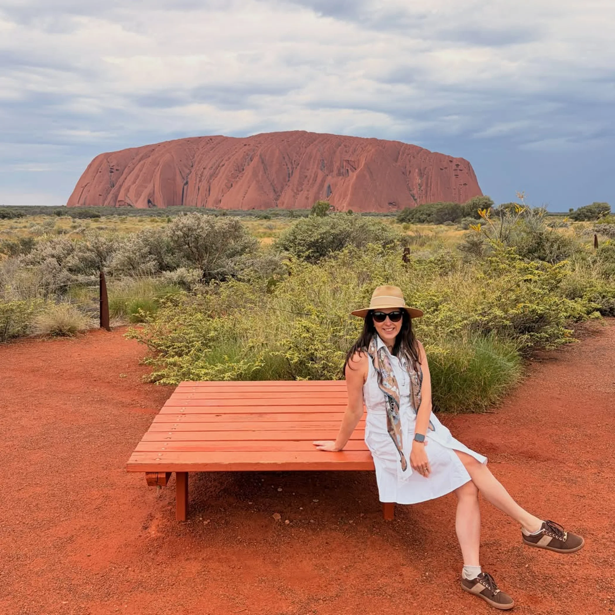 uluru and surrounding landscape